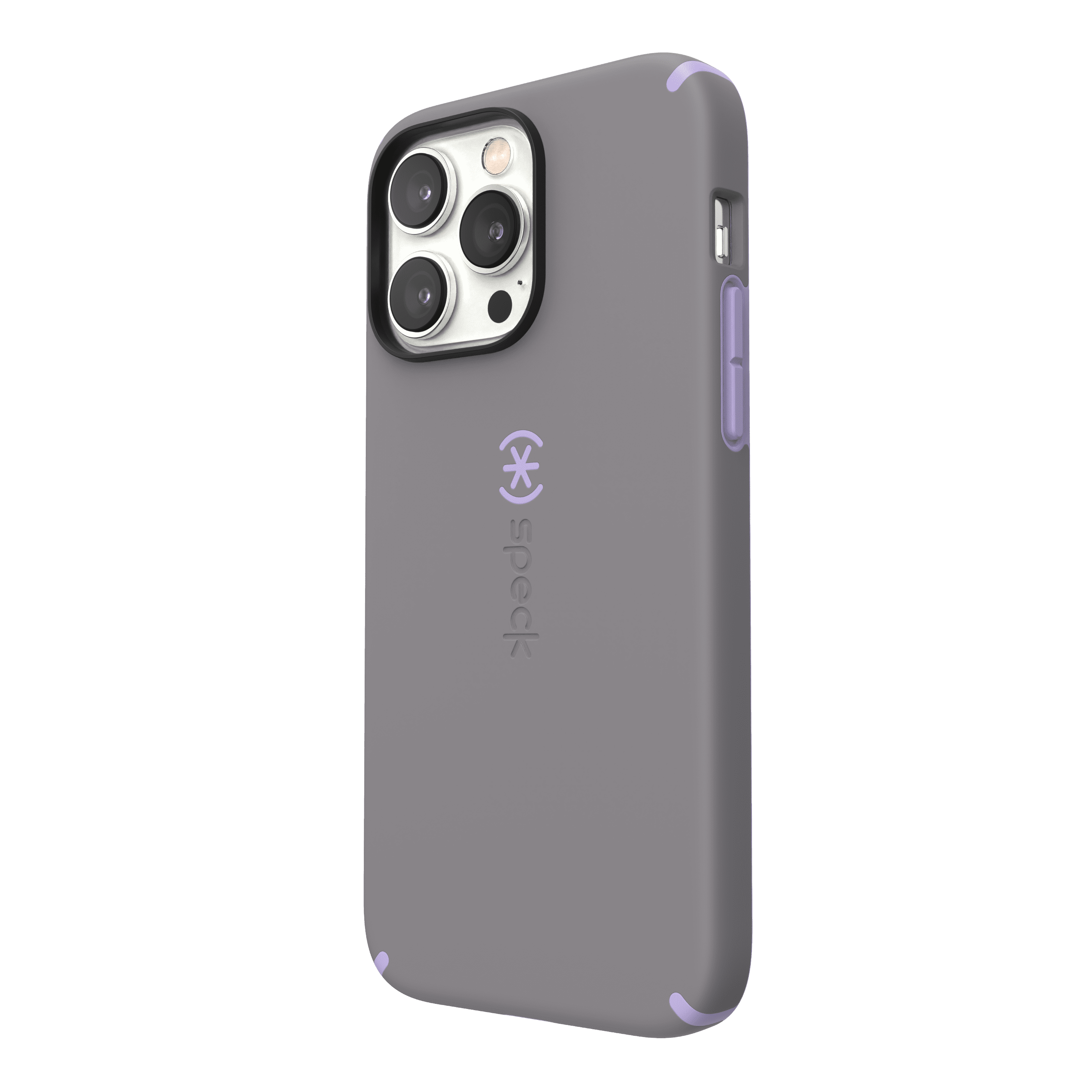 Speck iPhone 14 Pro Max Case - Slim Phone Case, Drop Protection, Scratch Resistant with Soft Touch for 6.7 inch iPhone14 Pro Max Case - Dual Layer Case, Cloudy Grey/Spring Purple CandyShell Pro