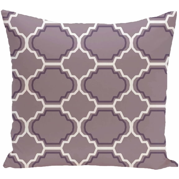 Simply Daisy 16" x 16" Road to Morocco Geometric Print Pillow, Purple