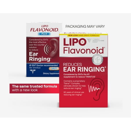 Lipo-Flavonoid Tinnitus Relief for Ear Ringing, Health Supplement, 500 Count