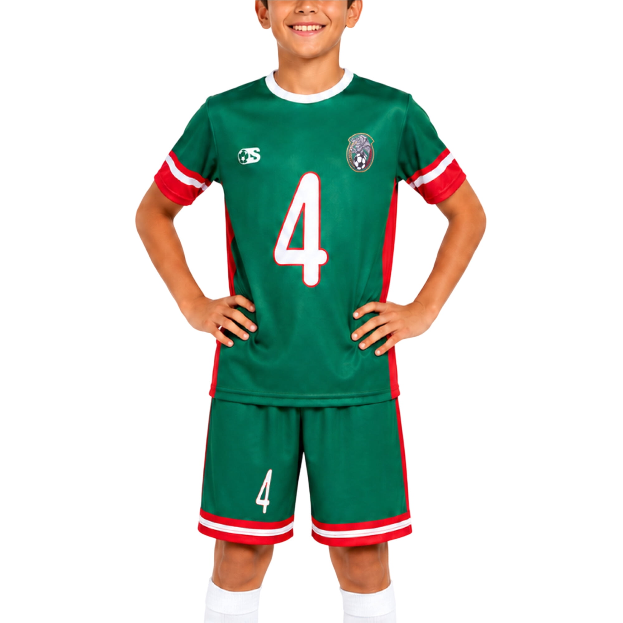 Quad Seven Boys Athletic Shorts Set Breathable Soccer Jersey Shirt & Soccer Shorts Set 2 Piece