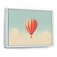 thumbnail image 2 of Designart "Minimalist Serenity Coral Hot Air Balloon II" Transportation Floater Framed Wall Decor, 2 of 7