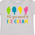 thumbnail image 4 of Inktastic All You Need Is Ice Cream - Blue Pink Yellow Green Boys or Girls Toddler T-Shirt, 4 of 5