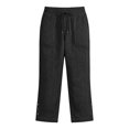 thumbnail image 3 of IMENGL Women's Wide Leg Pants Soft Linen Summer with Pockets Elastic and Comfortable Sports and Leisure Trousers Loose Casual Cropped Pant for Womens,M-XXXL, 3 of 5