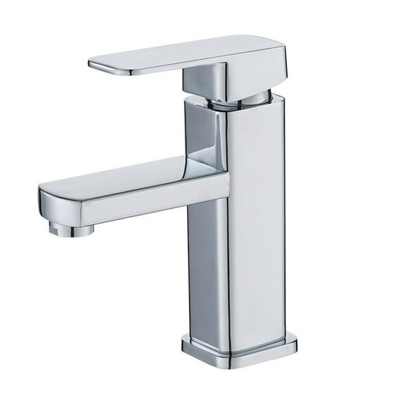 304 Stainless Steel Silver Single Cold Sink Faucet Bathroom Counter Basin Faucet