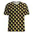 thumbnail image 5 of Duck Pattern Black Women's Short Sleeve Tops Casual Blouses T Shirt, 5 of 6