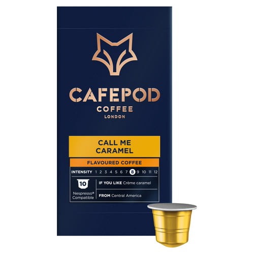 CafePod Call Me Caramel Nespresso Compatible Aluminium Coffee Pods, 10 pods per pack, British Import (Pack of 3)