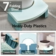 thumbnail image 7 of Portable Squat Toilet Potty Stool Foldable 7" Plastic Step Stool for Adults,Green, 7 of 7