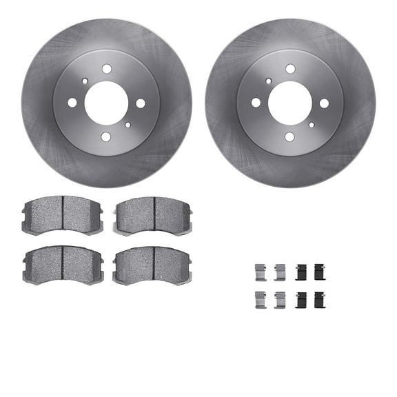 Dynamic Friction Company Front Brake Rotors with 5000 Advanced Brake Pads includes Hardware 6512-72201