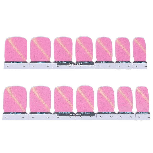 14pcs Nail Polish Strip DIY Adhesion Nail Wraps Decals Transfer Sticker Manicure Tool17