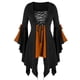 thumbnail image 2 of Gibobby Maxi Vestido De Dama Tops de manga larga de encaje de talla gótica para mujer, túnica, blusa con lentejuelas, camisetas de talla grande（Anaranjado， XL), 2 of 5