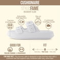 thumbnail image 3 of Cushionaire Fame Pillow Recovery Sandals for Women, Adjustable Double Buckle Waterproof EVA Cloud Slides for Women, 3 of 21