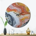 thumbnail image 2 of Designart "Aqua Symphony Peach Orange Dream" Abstract Oversized Wall Clock, 2 of 5
