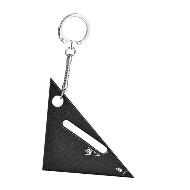 Medidor de marcado de aleación de aluminio con escuadra de carpintero, escala transparente Negro