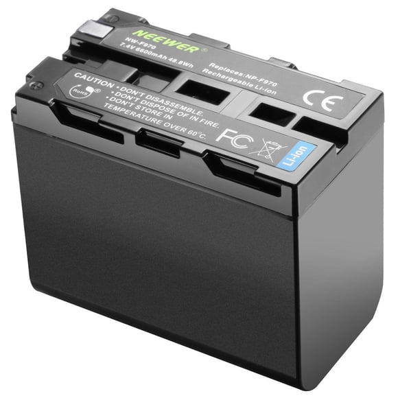 Batería Li-ion Neewer 6600mAh de Reemplazo para Sony NP-F970 NP-F960 NP-F975 NP-F570 NP-F750 NP-F770