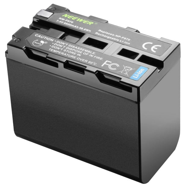 Batería Li-ion Neewer 6600mAh de Reemplazo para Sony NP-F970 NP-F960 NP-F975 NP-F570 NP-F750 NP-F770