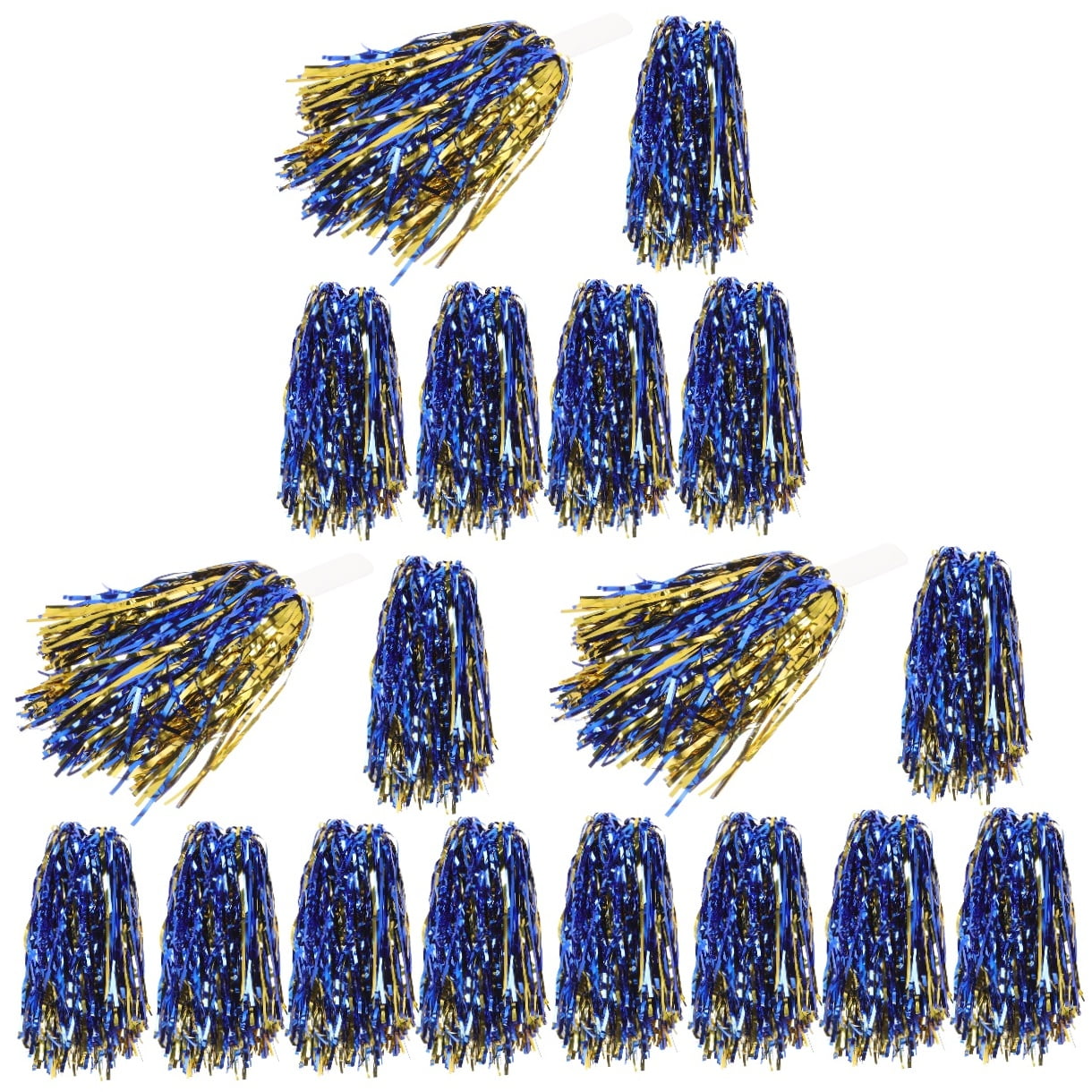 WORGEOUS 18 Pcs Cheerleading Pom Poms Metallic Cheerleader Pompoms Cheerleading Handheld Props