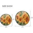thumbnail image 2 of Golden Sunflower Field Summer Pattern Wall Clock Silent Non Ticking 10 Inch Round Easy to Read for Home Office School Clock, 2 of 7