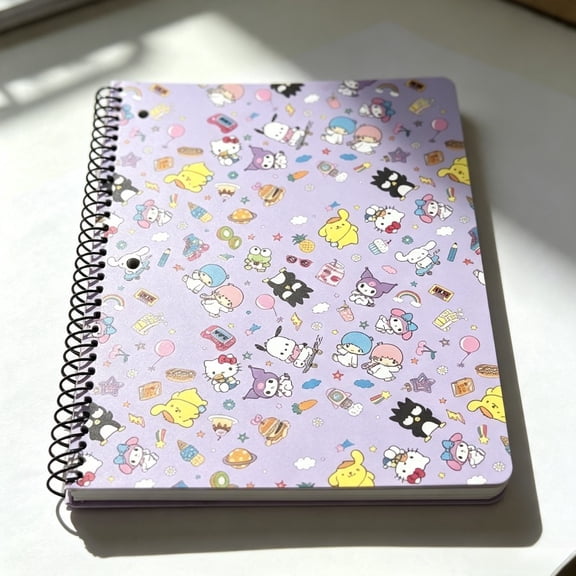 Wide Ruled Spiral Notebook, 8.25" x 10.5", 80 Pages, Student School Supplies