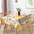 thumbnail image 3 of Duangreer Retro Orange Pumpkin Print Rectangle Tablecloth, Washable Table Cover with Waterproof Wrinkle Resistant for Restaurant Picnic Indoor Outdoor, 60 x 84 Inch, 3 of 6