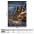 thumbnail image 4 of Fenyluxe Snowy Village Christmas Tree Winter Landscape Throw Blanket Bedding Cozy Lightweight for Couch Sofa Bed All Seasons 60x80in, 4 of 6