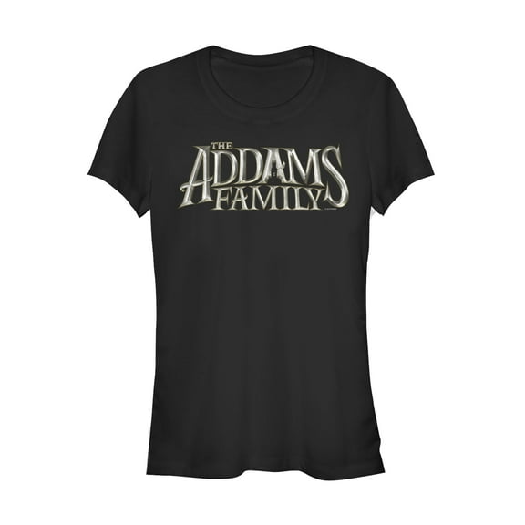 Junior's Addams Family Movie Logo  Graphic Tee Black 2X Large