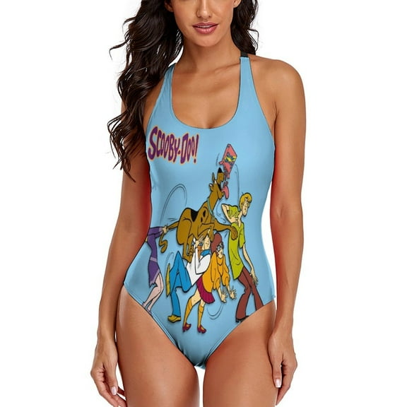 Scooby Doo One Piece Swimsuit for Women Hawaiian Novelty 3D Print Bathing Suit Swim Beachwear