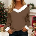 thumbnail image 4 of BLOCLOALO Women's Mockneck Knit Sweater, Long Sleeve Soft Pullover Sweaters ,Casual Trendy Slim Fit Top for Fall Winter, Basic Sweater Sweaters Dressy Casual Loose Sweaters Casual Sweater Brown Xl, 4 of 5
