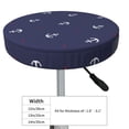 thumbnail image 2 of Anchor Heart Blue Round Bar Stool Seat Covers, Elastic Round Chair Cover Stool Seat Slipcover Bar Stool Cushions Round Pad for 12-14 inch, 2 of 5