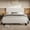 White, variant on Virans Queen Size Bed Frame,Upholstered Linen Platform Bed frame with Fabric Headboard,Solid Wood Slats Support,Noise Free,No Box Spring,Easy Assembly,Black