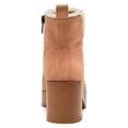 thumbnail image 2 of Vince Camuto Rafella Tan Latte Block Heel Bootie Platform Fur Lined Ankle Boot (Skinny Latte, 9), 2 of 5