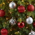 thumbnail image 3 of Nearly Natural Assorted Colors Glass Christmas Ball Ornaments, 40 Count (3.00"), 3 of 5