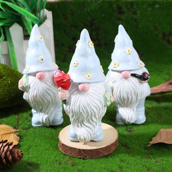 3PCS Easter Gnome Resin Figurine 4.72in Tabletop Decor for Spring Holiday Display, Easter Decorations for Home and Party Decor