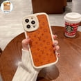 thumbnail image 1 of Funda De Piel Completa Para IPhone 11 12 13 Pro Max 14 Plus Con Patrón De Letras, 1 of 4
