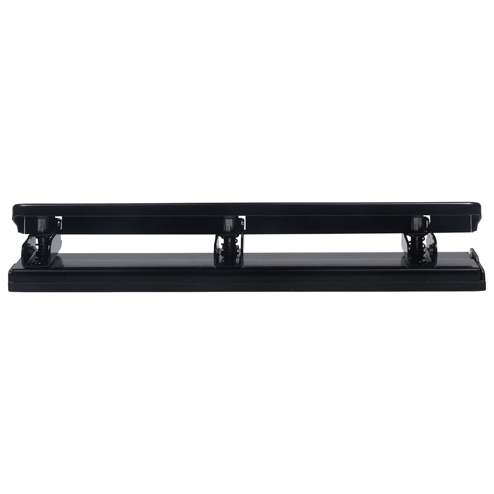JAM Paper Metal 3 Hole Punch, Black, 10 Sheet Capacity, Hole Puncher, 1 Pack