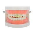thumbnail image 2 of Unique Bargains 1 Pc Fake Grills Hip Hop Star Heart Teeth Grillz Gold Tone, 2 of 6
