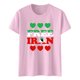 thumbnail image 1 of Tops de Cuello Alto para las Mujeres Amante Impreso Camiseta de Manga Corta, Uso Diario Casual, 95% Poliéster 5% Spandex, Tops de Cuello Redondo para las Mujeres, 1 of 5