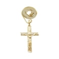 thumbnail image 1 of iJewelry2 Gold-tone Crucifix Cross Pendant Box Chain Necklace 20'', 1 of 5