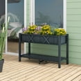 thumbnail image 6 of Costway HIPS Raised Garden Bed Poly Wood Elevated Planter Box with Legs, Storage Shelf Black, 6 of 10