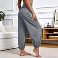 thumbnail image 6 of Oiangi Women's Workout Yoga Pants with Pockets High Waist Stretchy Athletic Pant Fall Comfy Basic Trousers Gray S, 6 of 8