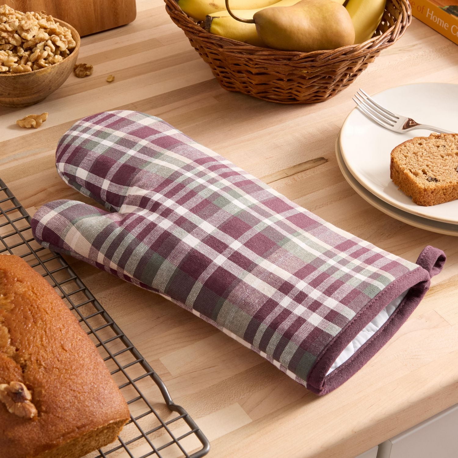 Home Trends Yarn Dye Plaid Oven Mitt
