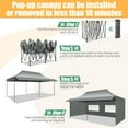 thumbnail image 6 of SANOPY 10X20 ft Canopy with Awning, Heavy Duty EZ Pop up Folding Canopy Tent with 2 Types of Side Walls, Rainproof&Sunproof Awning Gazebo Shelter for Shopping Mall, Market, Vendor, 6 of 10