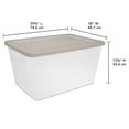 Sterilite 58 Quart Storage Box, Grey Pumice, Case of 8