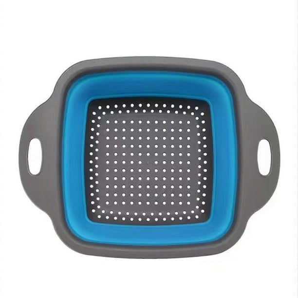 Foldable Squared Drain Basket for Vegetable Reusable Greens Veggie Washing Strainer Vegetables Wash Tool