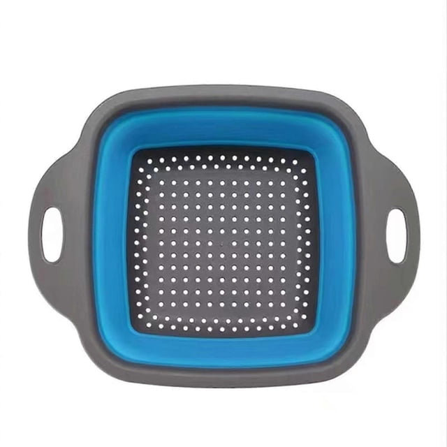 Foldable Squared Drain Basket for Vegetable Reusable Greens Veggie Washing Strainer Vegetables Wash Tool