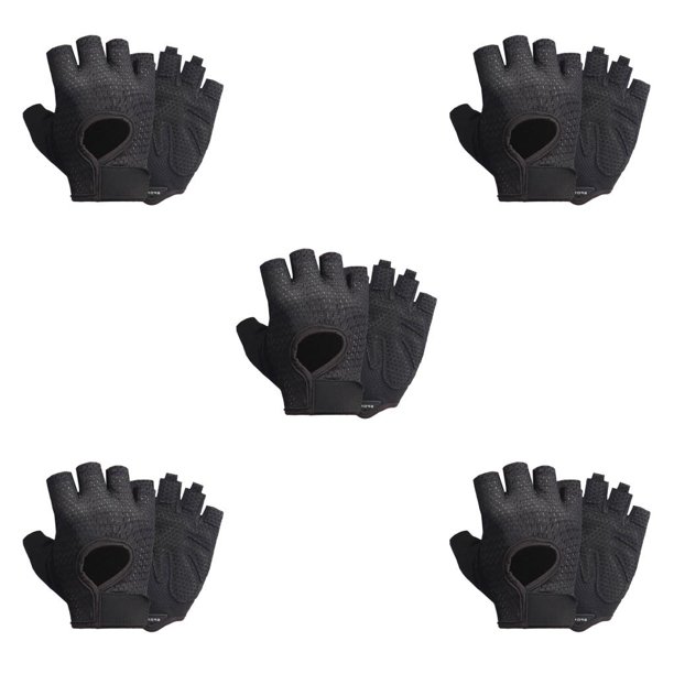 Guantes deportivos Advancent para ciclismo pesca medio dedo Negro S