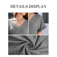 thumbnail image 4 of Fancyglim Dress for Women Summer V Neck Short Sleeve Casual T-shirt Mini Dresses Gray XL, 4 of 6