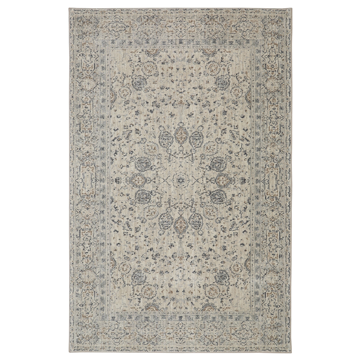 Mohawk Home Medallion Serenade Adagio Traditional Area Rug, Off-White
