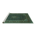 thumbnail image 2 of Ahgly Company Machine Washable Indoor Rectangle Persian Turquoise Blue Traditional Area Rugs, 5' x 7', 2 of 4