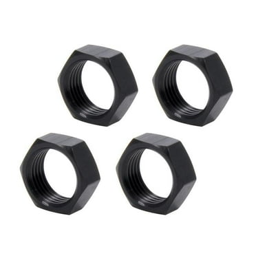 Allstar Performance ALL18288 0.75 in. 16 Right Hand Aluminum Thin OD Jam Nuts, Black - Pack of 4