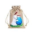 thumbnail image 2 of Easter-themed Gift Bags And Featuring Rabbits And Easter Egg Patterns On A Burlaps-like Fabric And Perfects For Holiday Parties And Decorations, 2 of 6